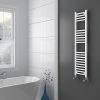 Diamond Heated Towel Rail - W300 x H1200mm - White - Straight -Cheap Bathroom Heating Store COL048 N p