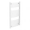 Diamond Curved Heated Towel Rail - W500 x H1000mm - White -Cheap Bathroom Heating Store COL060 p
