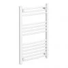 Diamond Curved Heated Towel Rail - W500 x H800mm - White -Cheap Bathroom Heating Store COL066 P1