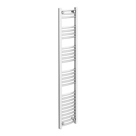 Diamond Curved Heated Towel Rail - W300 x H1600mm - Chrome 4 Diamond Curved Heated Towel Rail - W300 x H1600mm - Chrome - Image 2