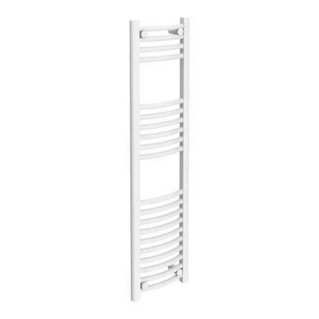 Diamond Curved Heated Towel Rail - W300 x H1200mm - White 3 Diamond Curved Heated Towel Rail - W300 x H1200mm - White
