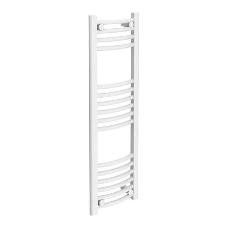 Diamond Curved Heated Towel Rail - W300 x H1000mm - White 3 Diamond Curved Heated Towel Rail - W300 x H1000mm - White