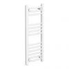 Diamond Curved Heated Towel Rail - W300 x H800mm - White -Cheap Bathroom Heating Store COL075 P1