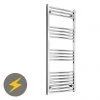 Reina Capo H800 x W600mm Chrome Flat Electric Towel Rail -Cheap Bathroom Heating Store CPS0840CS P 2