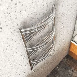 Cruze Curved Heated Towel Rail - W504mm x H850mm- Chrome