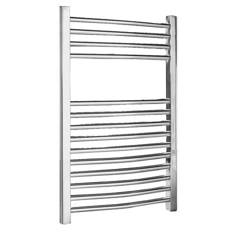 Chrome Curved Ladder Heated Towel Rail 500 x 700mm - MTY066 3 Chrome Curved Ladder Heated Towel Rail 500 x 700mm - MTY066
