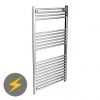 Diamond Straight Heated Electric Towel Rail - W600 x H1200mm - Chrome -Cheap Bathroom Heating Store Diamond Straight Heated Electric Towel Rail 600 x 1200mm n p