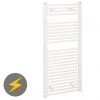 Reina Diva H1200 x W600mm White Flat Electric Towel Rail -Cheap Bathroom Heating Store ES308WF P 2