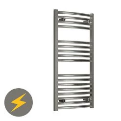 Reina Diva H1000 x W400mm Chrome Curved Electric Towel Rail