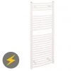 Reina Diva H800 x W500mm White Curved Electric Towel Rail -Cheap Bathroom Heating Store ES408WC M 5