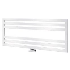 Asquiths Mineral White H500 x W1200mm Flat Tube Horizontal Radiator - HEB0105