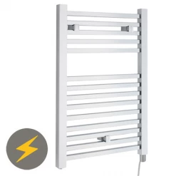 Hudson Reed 690 x 500mm Electric Square Heated Towel Rail - Chrome - HL150