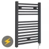 Hudson Reed 690 x 500mm Electric Square Heated Towel Rail - Anthracite - HL152 -Cheap Bathroom Heating Store HL152 prod