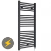 Hudson Reed 1110 x 500mm Electric Square Heated Towel Rail - Anthracite - HL153 -Cheap Bathroom Heating Store HL153 prod