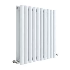 Hudson Reed Revive 600 x 586mm Horizontal Double Panel Radiator - Gloss White - HL338D