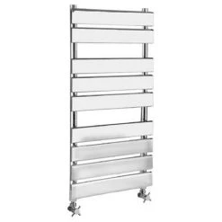 Cheap Bathroom Heating Store 11 Hudson Reed - Piazza 9 Bar Heated Towel Rail 500 x 950mm - Chrome - HL382