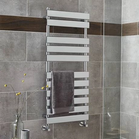 Hudson Reed Piazza 11 Bar Heated Towel Rail 1200 x 500mm - Chrome - HL396 4 Hudson Reed Piazza 11 Bar Heated Towel Rail 1200 x 500mm - Chrome - HL396 - Image 2