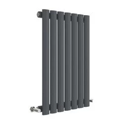 Hudson Reed Revive 600 x 412mm Horizontal Single Panel Radiator - Anthracite - HLA37
