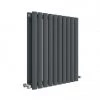 Hudson Reed Revive 600 x 586mm Horizontal Double Panel Radiator - Anthracite - HLA38D -Cheap Bathroom Heating Store HLA38D P
