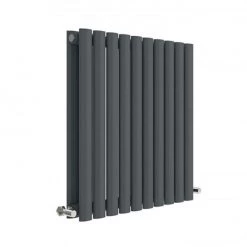 Hudson Reed Revive 600 x 586mm Horizontal Double Panel Radiator - Anthracite - HLA38D
