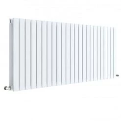 Hudson Reed Sloane 600 x 1398mm Horizontal Double Panel Radiator - Satin White - HLW59D