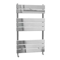 Malham Straight Flat Panel Heated Towel Rail - W500 x H840mm - Chrome