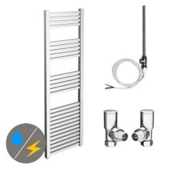 Cube 500 x 1420mm Heated Towel Rail (incl. Valves + Electric Heating Kit)