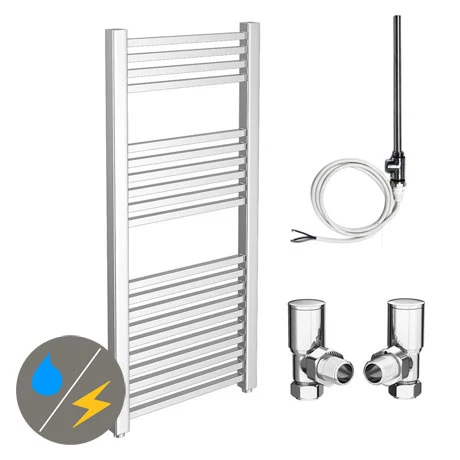 Cube 600 x 1100mm Heated Towel Rail (incl. Valves + Electric Heating Kit) 3 Cube 600 x 1100mm Heated Towel Rail (incl. Valves + Electric Heating Kit)