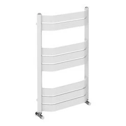 Milan Bow-Fronted White 850 x 550 Designer Flat Panel Heated Towel Rail -Cheap Bathroom Heating Store MBTR855W4 d3 460