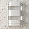 Milan Bow-Fronted White 850 x 550 Designer Flat Panel Heated Towel Rail -Cheap Bathroom Heating Store MBTR855W4 p