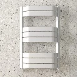 Milan Bow-Fronted White 850 x 550 Designer Flat Panel Heated Towel Rail