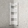 Milan Corner White 1200 x 300 x 300 Heated Towel Rail -Cheap Bathroom Heating Store MCRN12W p