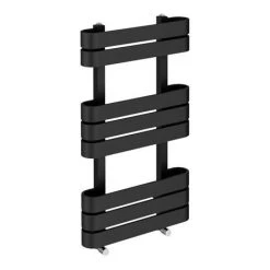 Milan Curved Anthracite 850 x 500 Designer Flat Panel Heated Towel Rail -Cheap Bathroom Heating Store MCTR855A2 D3 460