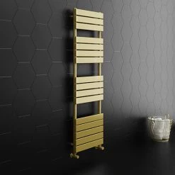 Arezzo Brushed Brass 1600 x 500 Heated Towel Rail