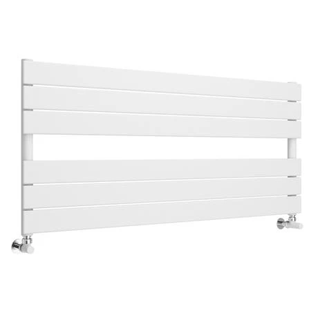 Milan Horizontal Heated Towel Rail - White (534 x 1200mm) 4 Milan Horizontal Heated Towel Rail - White (534 x 1200mm) - Image 2
