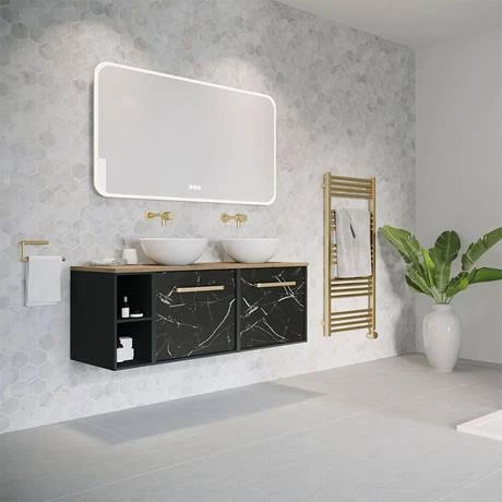 Crosswater MPRO 480 x 1140mm Electric Only Towel Rail - Brushed Brass Effect - MP48X1140FELEC 6 Crosswater MPRO 480 x 1140mm Electric Only Towel Rail - Brushed Brass Effect - MP48X1140FELEC - Image 4