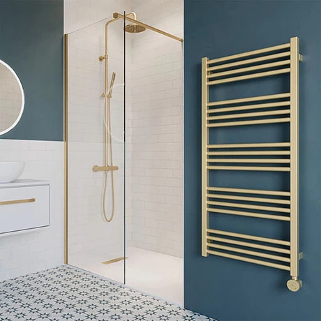 Crosswater MPRO 480 x 1140mm Electric Only Towel Rail - Brushed Brass Effect - MP48X1140FELEC 3 Crosswater MPRO 480 x 1140mm Electric Only Towel Rail - Brushed Brass Effect - MP48X1140FELEC