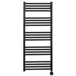 Crosswater MPRO 480 x 1140mm Electric Only Towel Rail - Matt Black - MP48X1140MBELEC -Cheap Bathroom Heating Store MP48X1140MBELEC D1 460