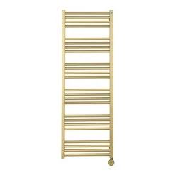 Crosswater MPRO 480 x 1380mm Electric Only Towel Rail - Brushed Brass Effect - MP48X13800FELEC