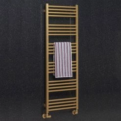 Crosswater MPRO 480 x 1380mm Heated Towel Rail - Brushed Brass Effect - MP48X13800F