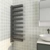 Milan Anthracite U-Shaped Heated Towel Rail - 1300 x 400mm -Cheap Bathroom Heating Store MUTR130A p