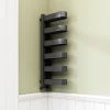 Milan Anthracite U-Shaped Heated Towel Rail - 850 x 300mm -Cheap Bathroom Heating Store MUTR85A p