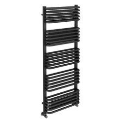 Monza 500 x 1269 Anthracite Designer D-Shaped Heated Towel Rail -Cheap Bathroom Heating Store MZ1268X5A d2 460