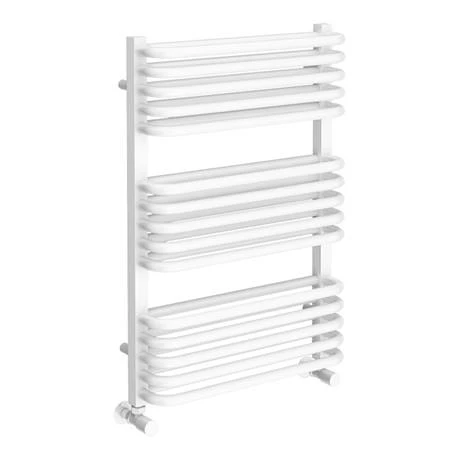 Monza 500 x 736 White Designer D-Shaped Heated Towel Rail 4 Monza 500 x 736 White Designer D-Shaped Heated Towel Rail - Image 2