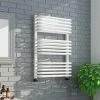 Monza 500 x 736 White Designer D-Shaped Heated Towel Rail