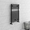 Monza Black 730 x 500 Round Bar Heated Towel Rail -Cheap Bathroom Heating Store MZ8MB prodv1