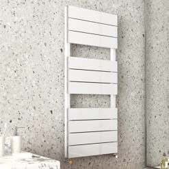 Monza White Aluminium Heated Towel Rail 1150 x 500mm Flat Panels