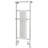 Old London - Chrome & White Tilbury Radiator - 1500 x 575mm - LDR008 -Cheap Bathroom Heating Store Old London Chrome White Tilbury Radiator 1500 x 575 LDR008 p