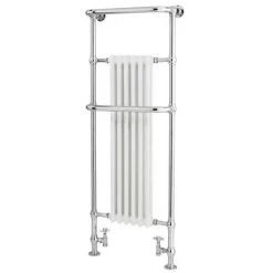 Old London - Chrome & White Tilbury Radiator - 1500 x 575mm - LDR008