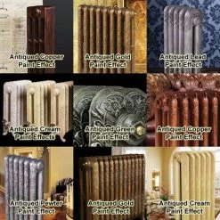 Paladin Sloane 750mm High 9 Section Electric Cast Iron Radiator with 2000w Heating Element -Cheap Bathroom Heating Store Paladin Antiqued Effect 460 2